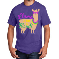 Mardi Gras T  Shirt Llama Ready To Mardi Gras Funny Llama Lover T  Shi Basic T-shirt | Artistshot