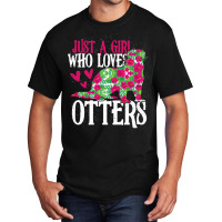 Otter Lover T  Shirt Girl Love Otter Grunge Vintage T  Shirt Basic T-shirt | Artistshot