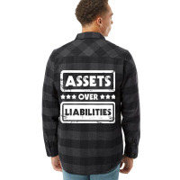 Assets Over Liabilities Accountant Bookkeeper Tax  Flannel Shirt | Artistshot