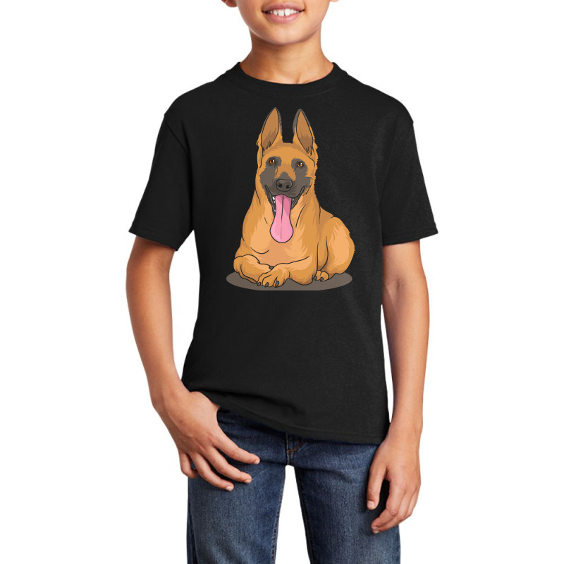 Belgian Shepherd Malinois T Shirtbelgian Malinois Shepherd Dog Gift Id Basic Youth T-shirt by heelsdreary | Artistshot