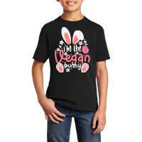 Vegan Design T  Shirt Bunny Ears I'm The Vegan Bunny Matching Easter V Basic Youth T-shirt | Artistshot