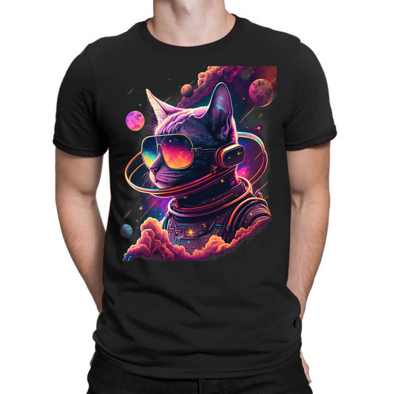 Astronaut Oriental Shorthair Cat Space Galaxy T-shirt | Artistshot