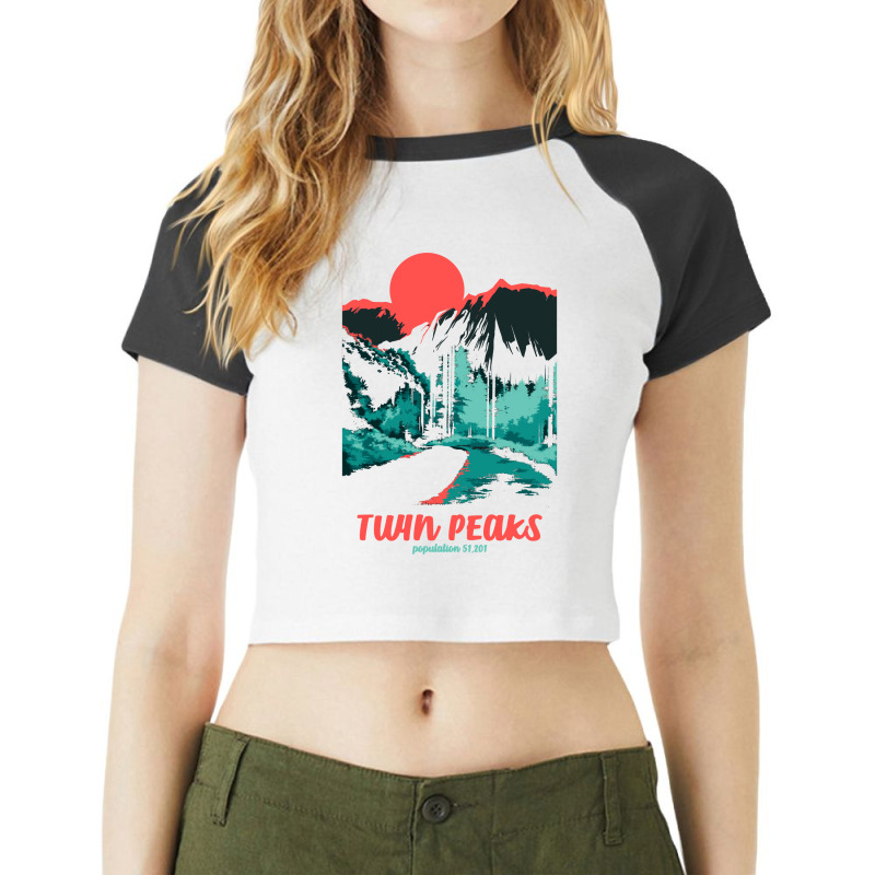 Twin Peaks Classic Tonal Color Pop Poster Sweatshirt Raglan Crop Top by norhannuchols | Artistshot