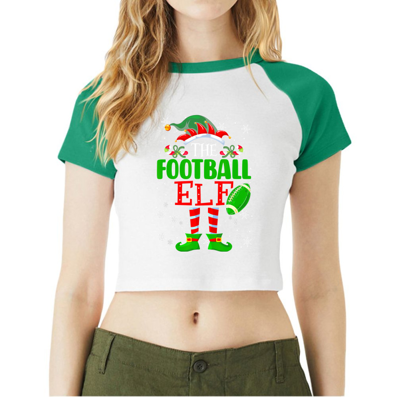 Football The Football Elf Xmas Matching Family Funny Christmas 439 Raglan Crop Top by hopelessoon | Artistshot