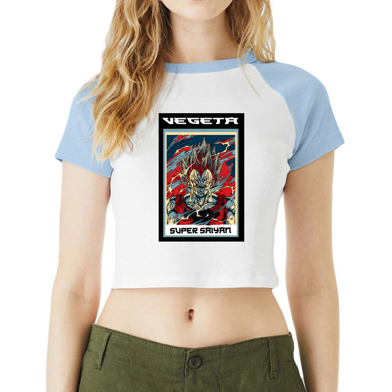 Dragonball Vegeta Raglan Crop Top by Fifty_cloth | Artistshot