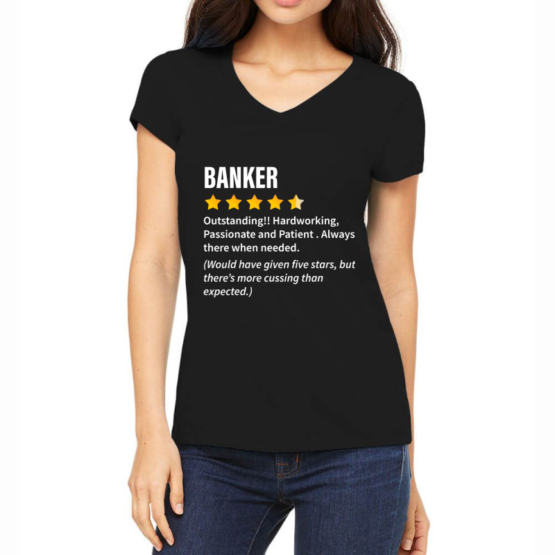 Banker Definition Tee Funny Banker Cool Idea Women's V-Neck T-Shirt by ZariahVang | Artistshot