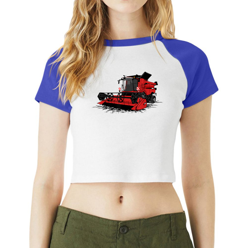 Combine Harvester   Farmer   Agriculture T Shirt Raglan Crop Top by heartlytreleven | Artistshot