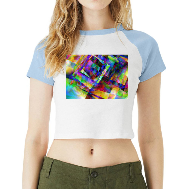 Multicolor Gradient Background For Cover Template, Blurred, Etc Raglan Crop Top by argo | Artistshot