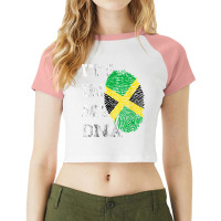 It's In My Dna Jamaica Genetic Jamaican Roots Jamaican Pride T Shirt Raglan Crop Top | Artistshot