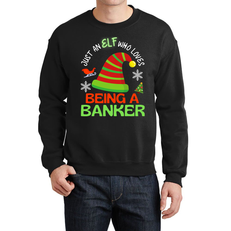 Banker Elf Christmas Party Matching Family Crewneck Sweatshirt by ChelsieRountree | Artistshot