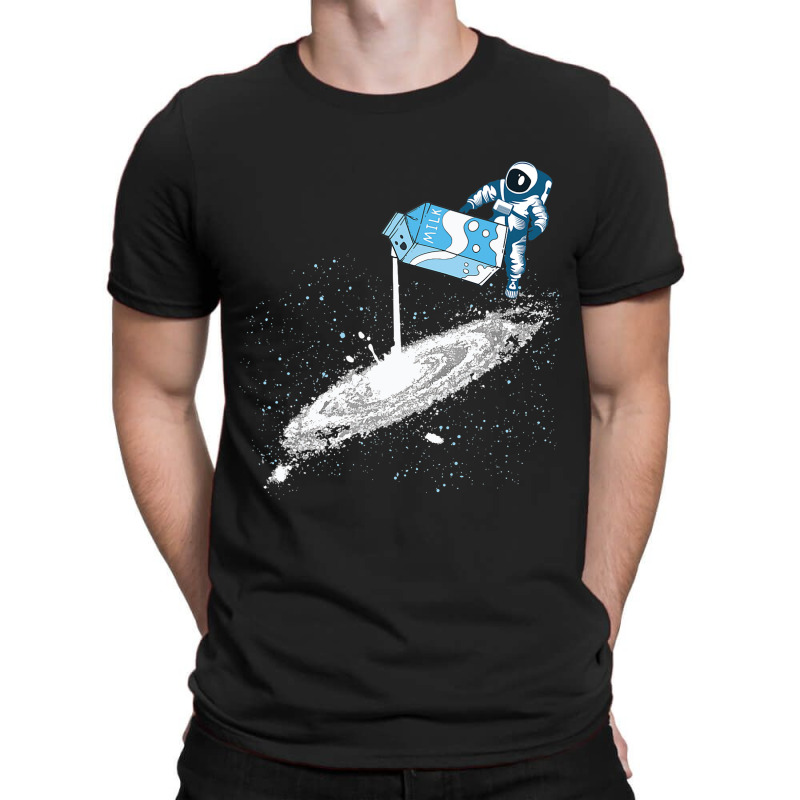 Astronaut Pouring The Milk Sky Light Milky Way T-Shirt by JanayVanbure | Artistshot