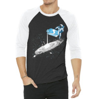 Astronaut Pouring The Milk Sky Light Milky Way 3/4 Sleeve Shirt | Artistshot