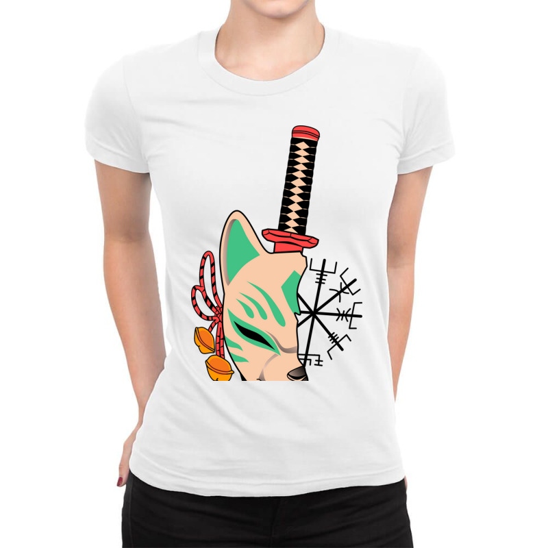 Cat Katana Ladies Fitted T-Shirt by headjoseph | Artistshot