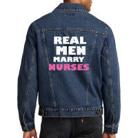 Real Men Marry Nurses 5 Men Denim Jacket | Artistshot