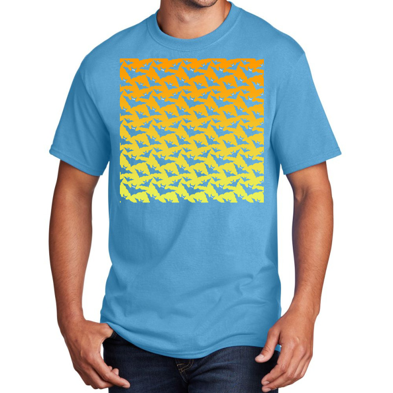 Scary Cute T  Shirt Orange Yellow Black Bats Halloween Pattern T  Shir Basic T-shirt | Artistshot