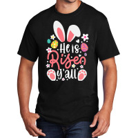 Bunny Ears T  Shirt Bunny Ears He Is Risen Y'all Easter Bunny Costume Basic T-shirt | Artistshot