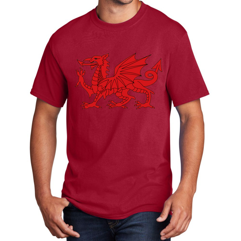 Welsh Red Dragon, Welsh Prides, From Flag Of Wales   Dragon Basic T-shirt | Artistshot