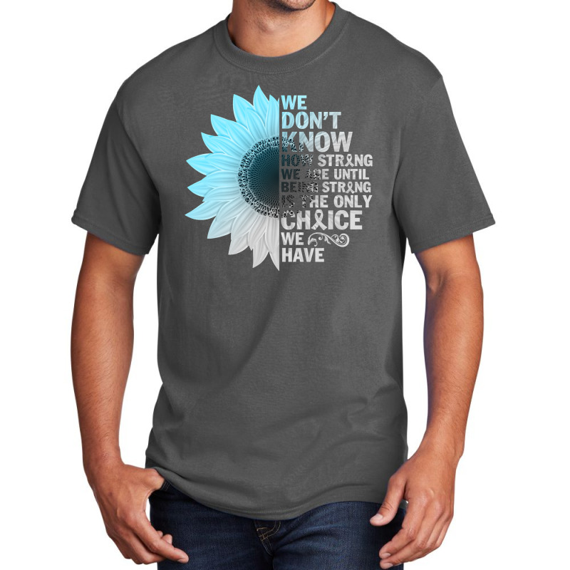 Diabetes Diabetic T21 Grey Blue Sunflower Being Strong Warrior 88 Diab Basic T-shirt | Artistshot