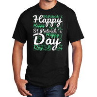 Happy St Patricks Day Wordart Basic T-shirt | Artistshot