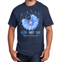 Colon Cancer Awareness T  Shirt Faith Hope Love Colon Cancer Awareness Basic T-shirt | Artistshot