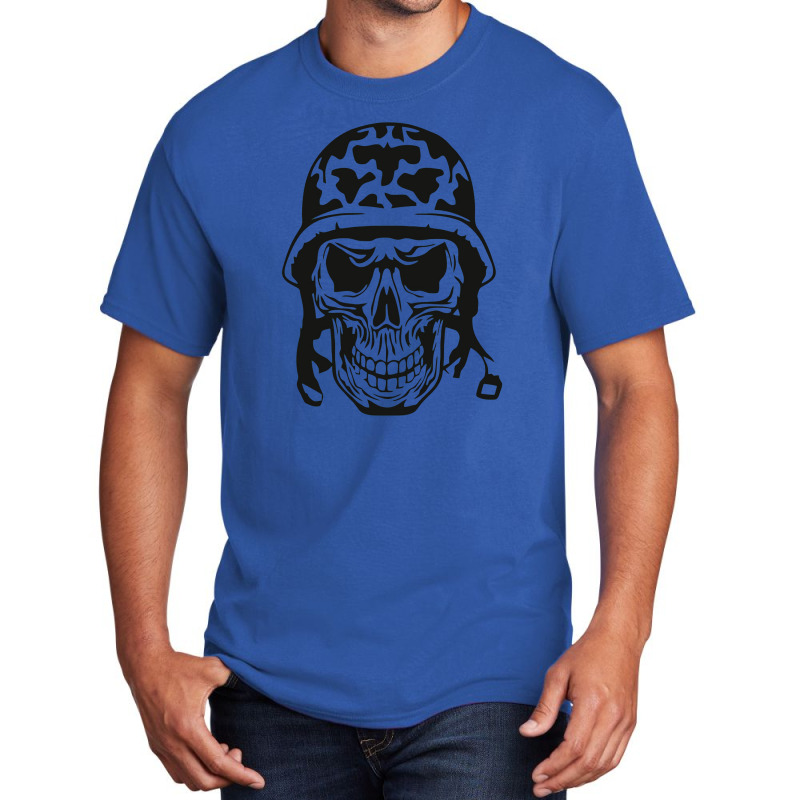 Soldier Skull Basic T-shirt | Artistshot