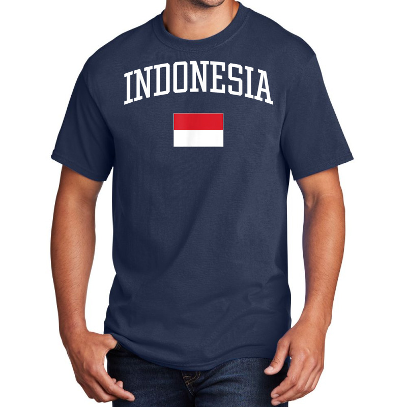 Vintage Flag Of Indonesia Love Your Country T Shirt Basic T-shirt | Artistshot