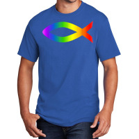 Ichthys Rainbow Christian Fish Symbol Homosexuality T Shirt Basic T-shirt | Artistshot