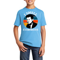 Funny American Jfk I Smell Commies Political Humor Gift T Shirt Basic Youth T-shirt | Artistshot