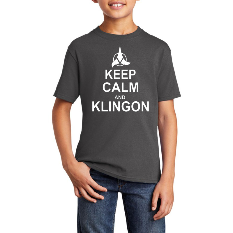 Keep Calm And Klingon Basic Youth T-shirt | Artistshot