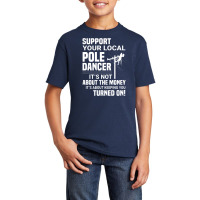 Support Your Pole Dancer Lineman Electrician Utility Basic Youth T-shirt | Artistshot