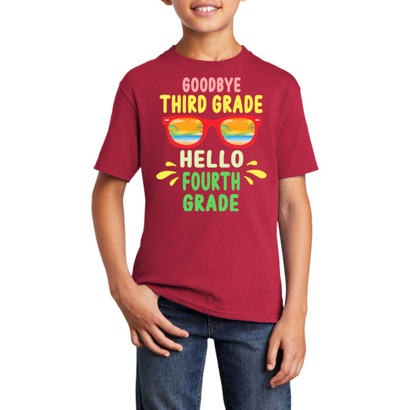 Goodbye Third Grade Hello Fourth Grade T  Shirt Goodbye Third Grade He Basic Youth T-shirt | Artistshot