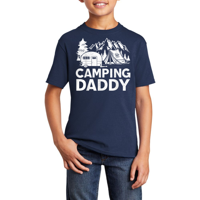 Mens Camping Daddy Funny Outdoors Mountain Camping Father's Day T Shir Basic Youth T-shirt by belenfinl | Artistshot