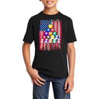 Billiard T  Shirt American Pool Player U S A Flag U S Snooker Billiard Basic Youth T-shirt | Artistshot