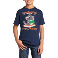 Book Dragon T  Shirt Librarian Reader Funny Bookworm Magical Animal Bo Basic Youth T-shirt | Artistshot