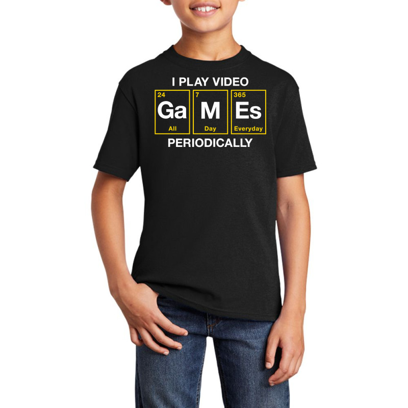 I Play Video Games Periodically Element Blocks Premium T Shirt Basic Youth T-shirt by jermonmccline | Artistshot