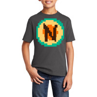 Pixelated Letter N Basic Youth T-shirt | Artistshot