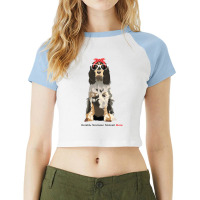 English Springer Spaniel Mom Retro Mothers Day Raglan Crop Top | Artistshot