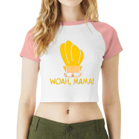 Woah Mama Raglan Crop Top | Artistshot