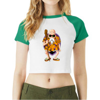 Tortoise Genie Raglan Crop Top | Artistshot