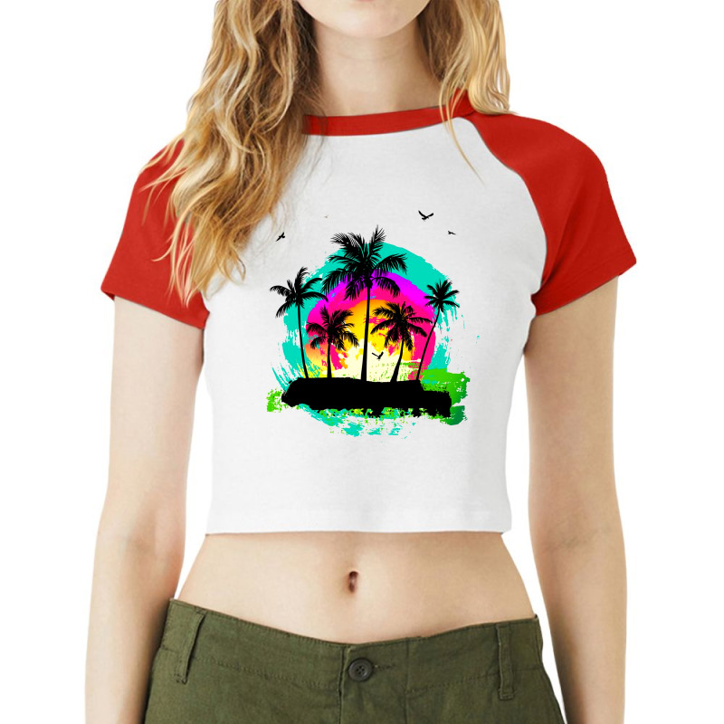 The Island Raglan Crop Top | Artistshot