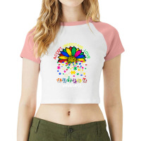 Autism Awareness Accept Understand Love Autism Raglan Crop Top | Artistshot