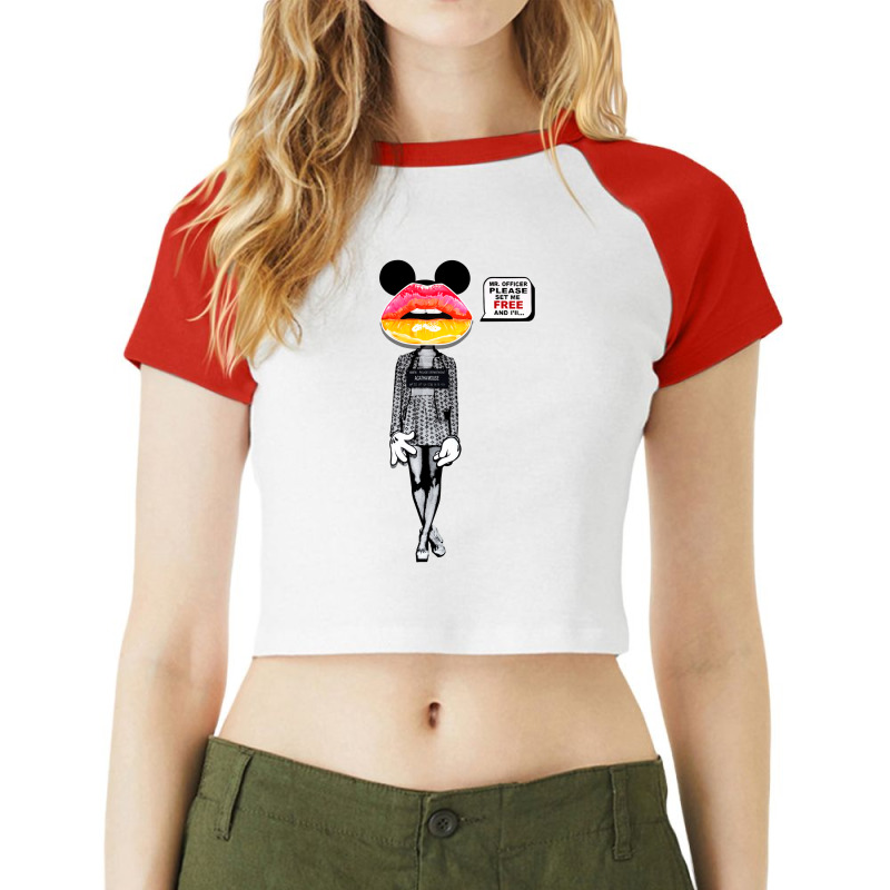 Agatha Mouse Set Me Free Raglan Crop Top by AnncCurr | Artistshot