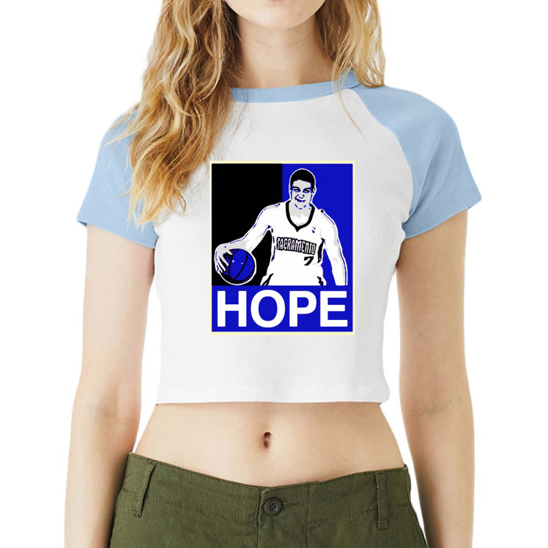 Jimmer Fredette Sacramento Basketball Hope Raglan Crop Top by blakblakan13 | Artistshot