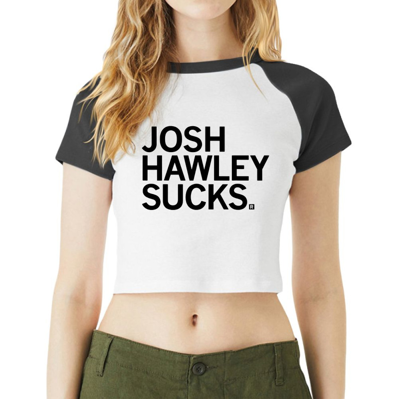 Josh Hawley Run Free Funny Hawley Running Raglan Crop Top by Ngecrit | Artistshot