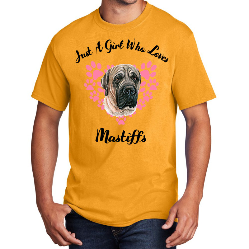 Just A Girl Who Loves Mastiffs Dogs Cute Puppy 3 Basic T-shirt | Artistshot