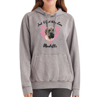 Just A Girl Who Loves Mastiffs Dogs Cute Puppy 3 Vintage Hoodie | Artistshot