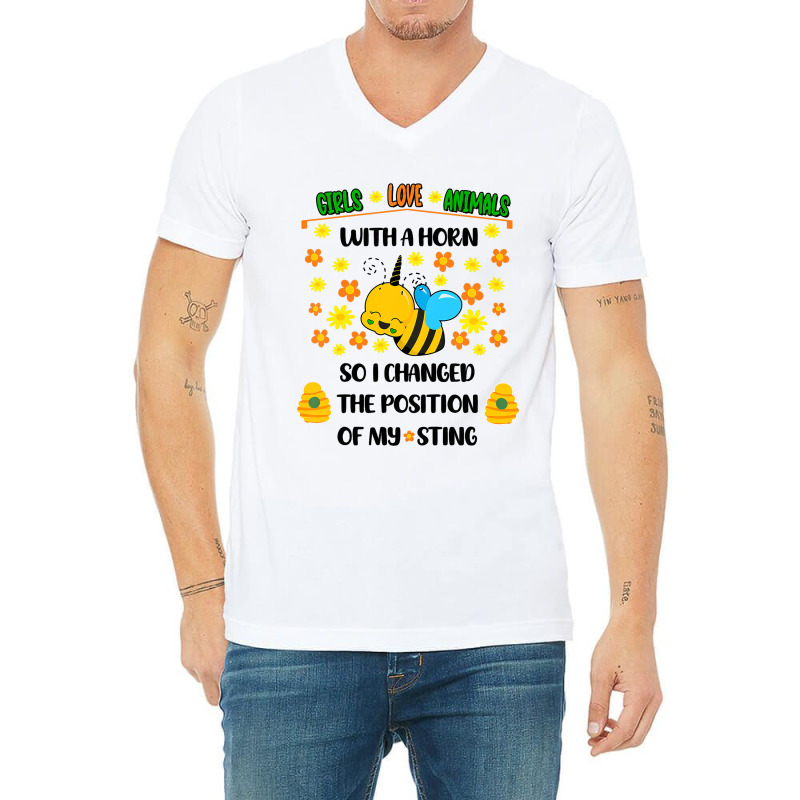 Kids Funny Bees Idea For Girls Beekeeping Beekeepe V-neck Tee | Artistshot