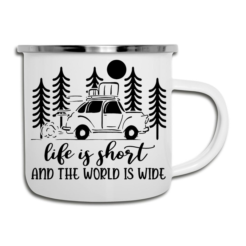 Life Is Short And The World Is Wide Vintage Campin Camper Cup | Artistshot