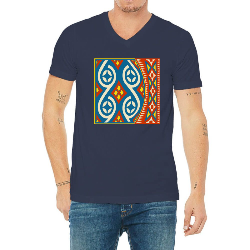 Retro Neo Toraja Motif V-Neck Tee by angitouch | Artistshot