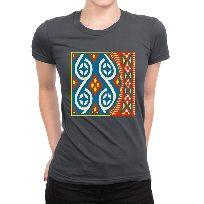 Retro Neo Toraja Motif Ladies Fitted T-Shirt by angitouch | Artistshot